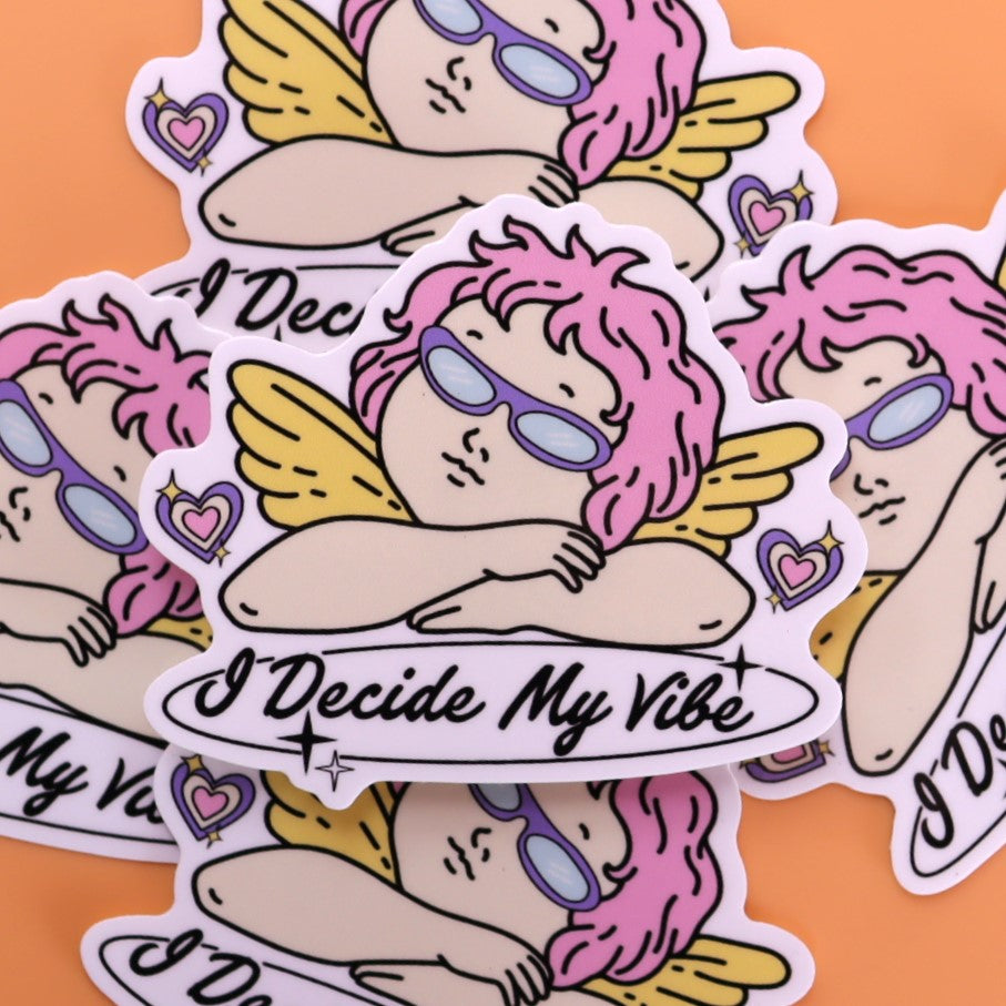 "I Decide My Vibe" Sticker