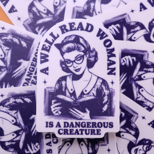 "A Well Read Woman" Sticker