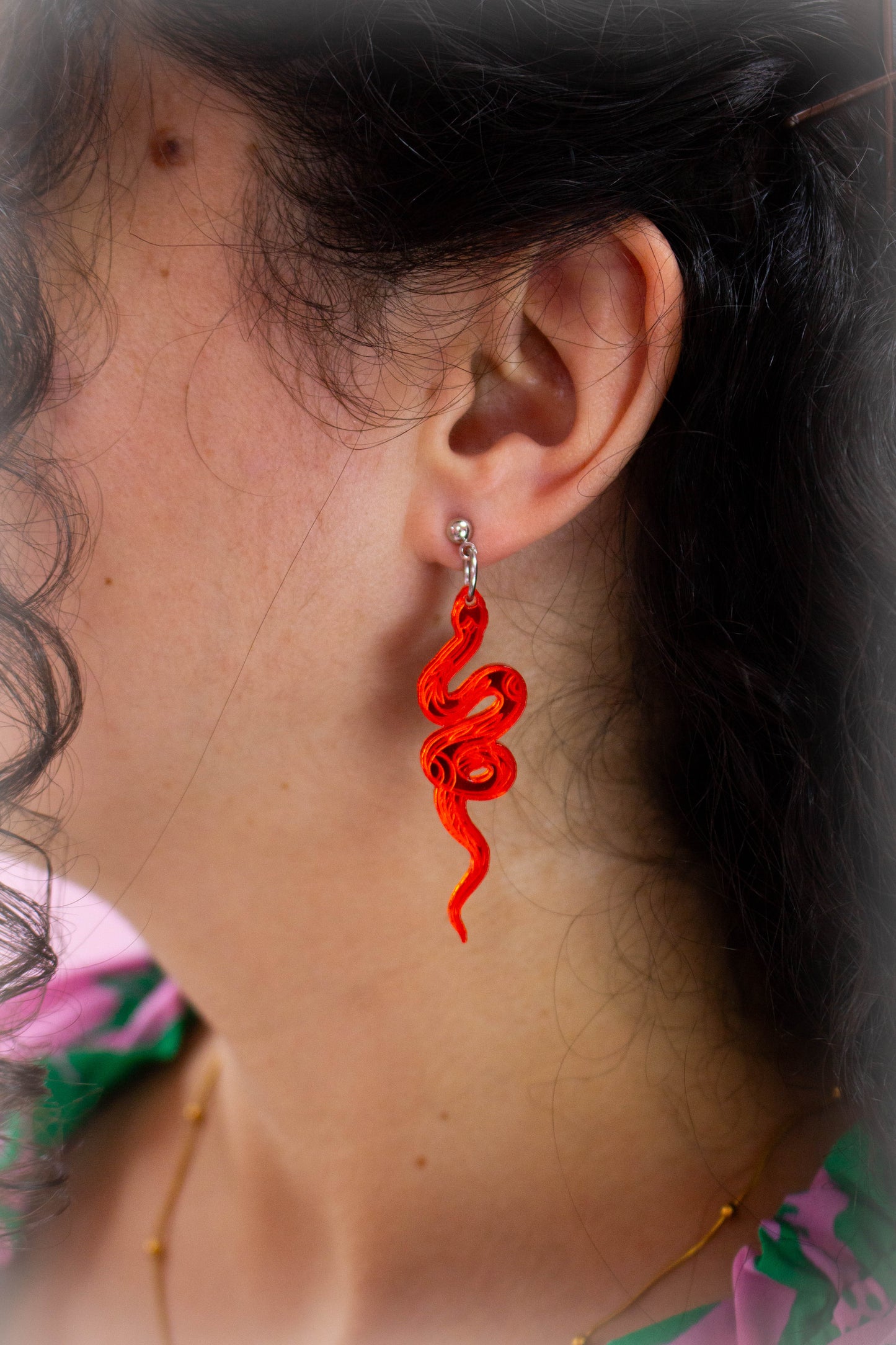 You'll All Get Yours - Mirrored Snake Earrings