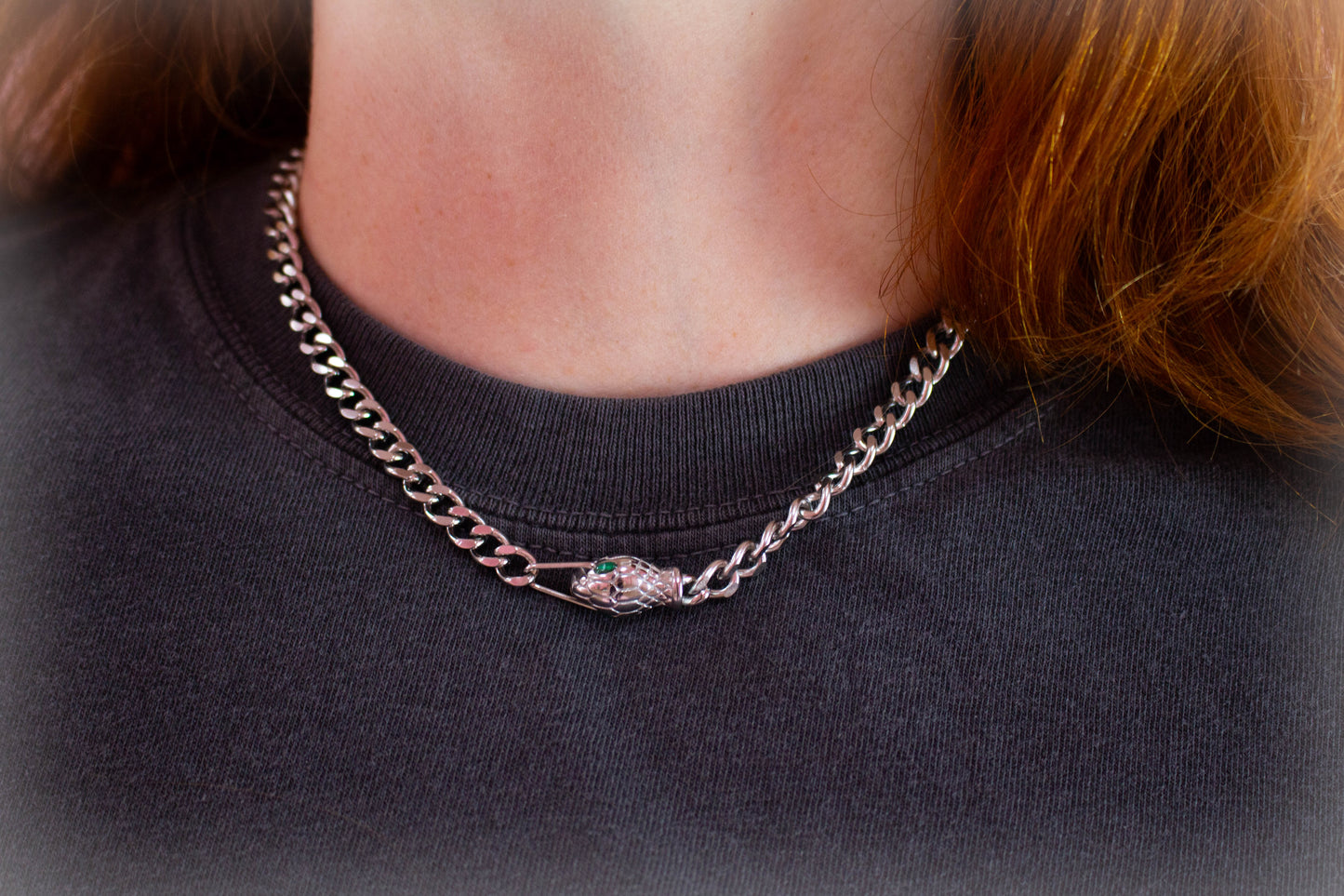 Titanium Endgame Snake Choker Necklace