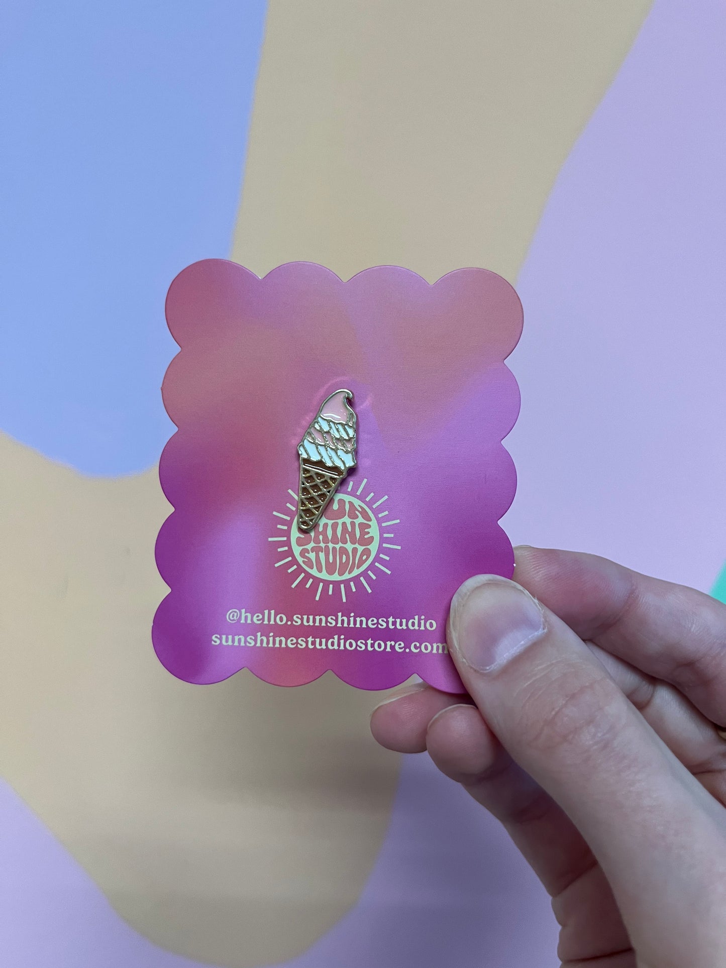 Ice Cream Enamel Pin
