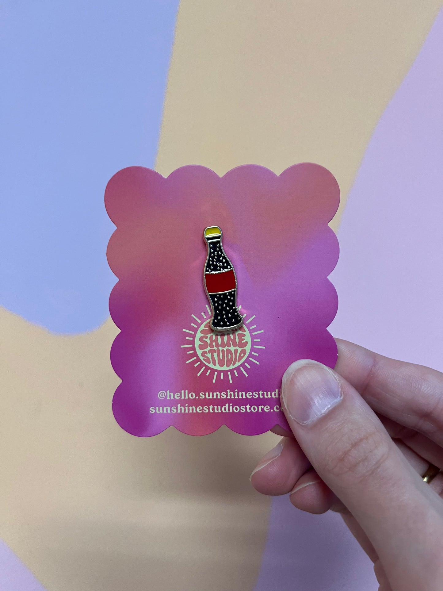 Soda Bottle Enamel Pin