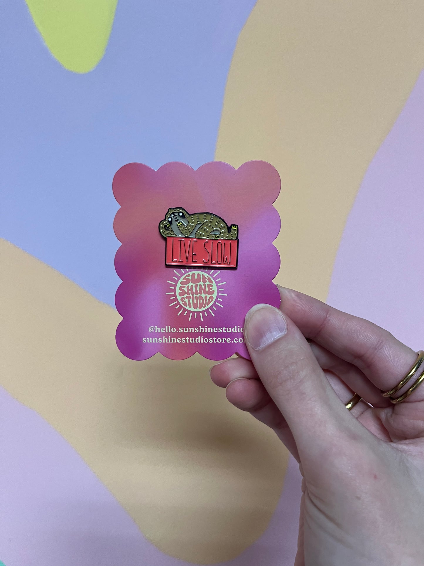 Live Slow Enamel Pin
