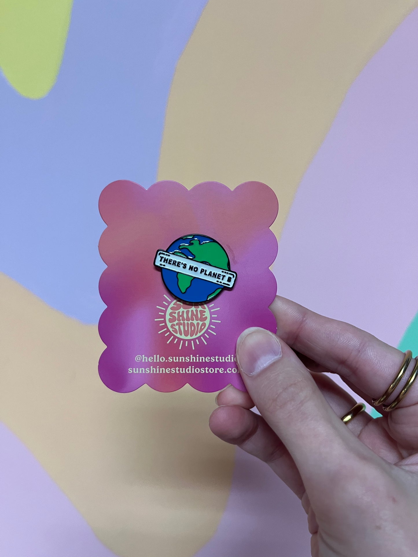 There's No Planet B Enamel Pin