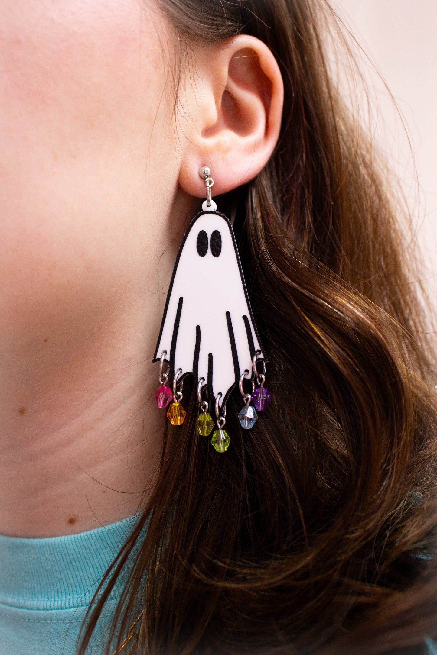 Ghoul Friends-Rainbow Ghost Earrings