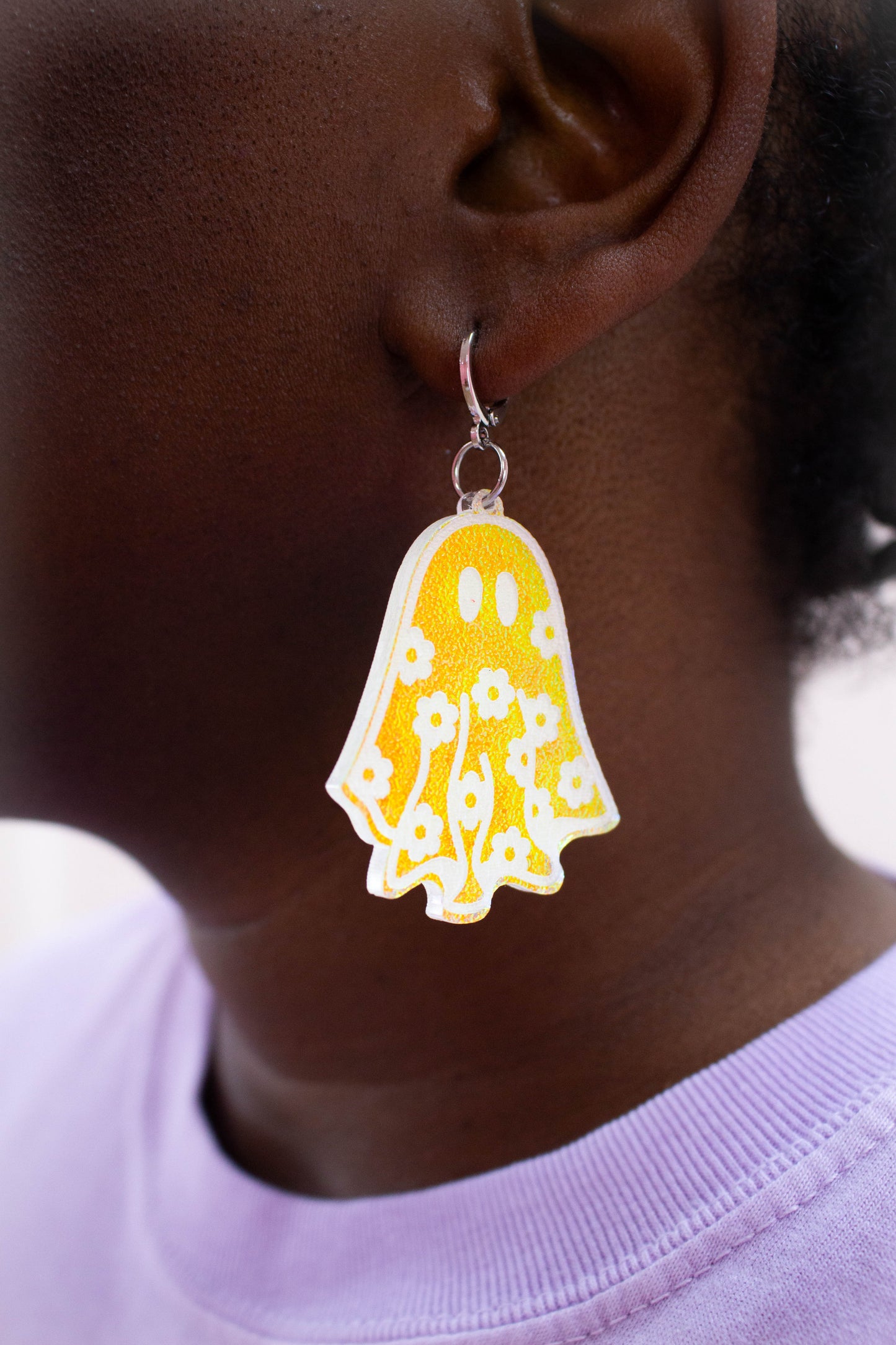 Phantom Petals Iridescent Ghost Earrings