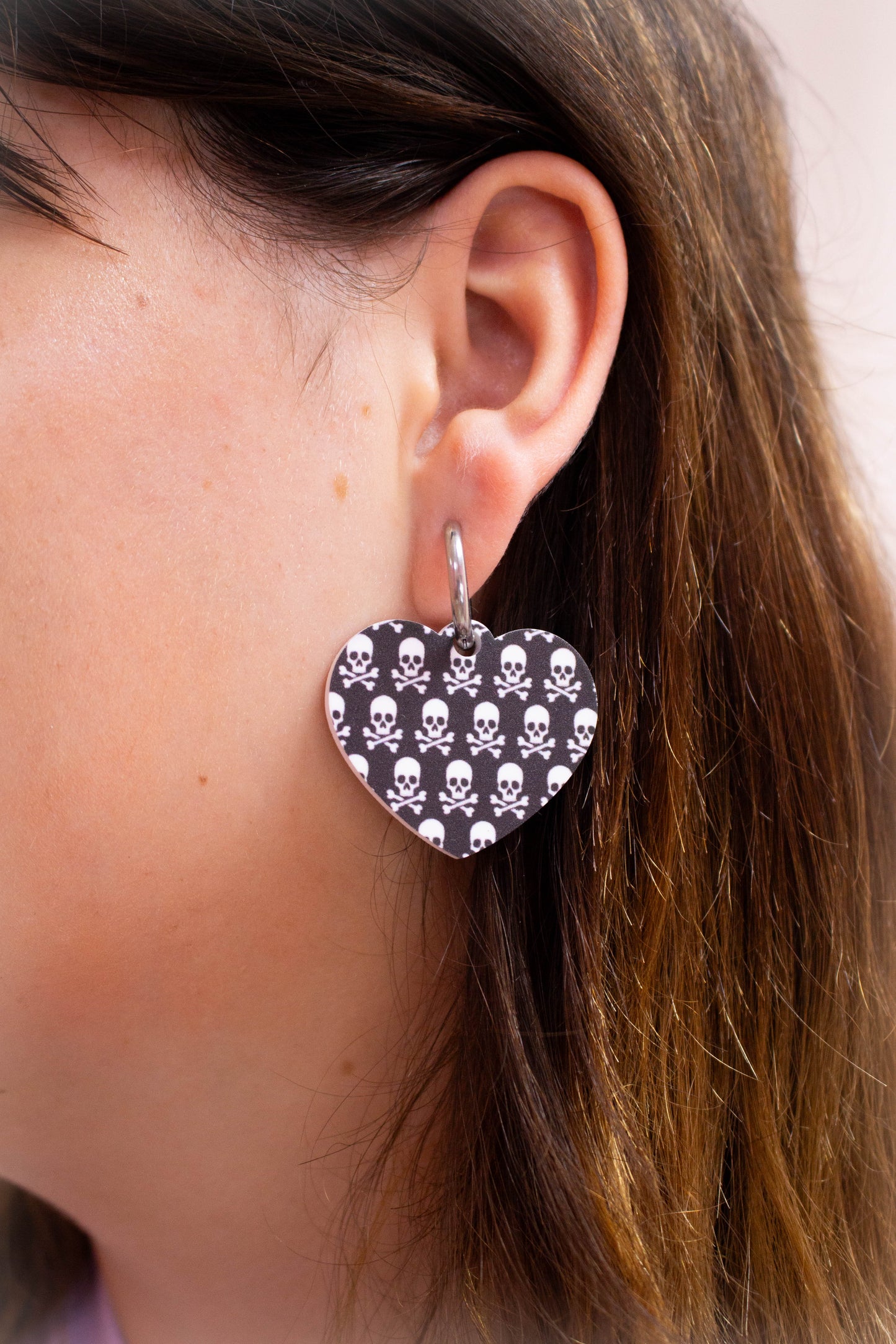 2-in-1 Spooky Sweetheart Heart Earrings