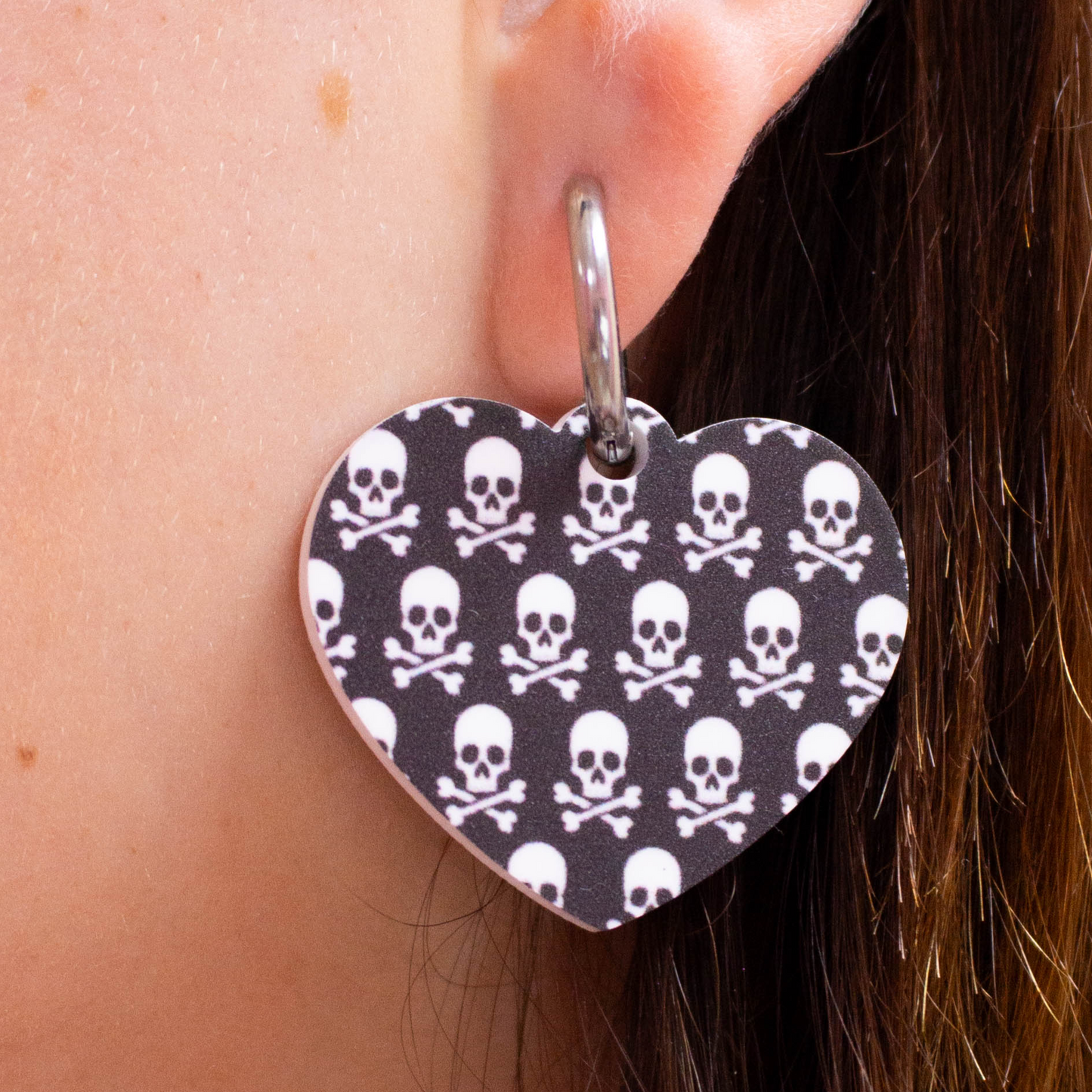 2-in-1 Spooky Sweetheart Heart Earrings