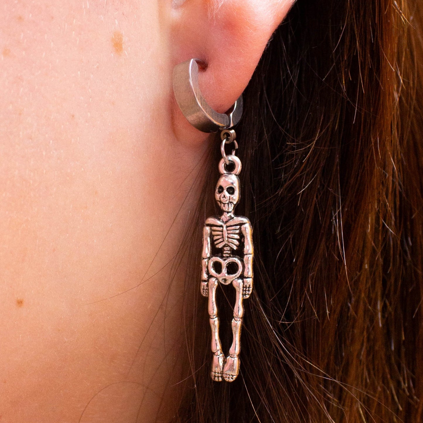 Cutesy Skeleton Charm Earrings