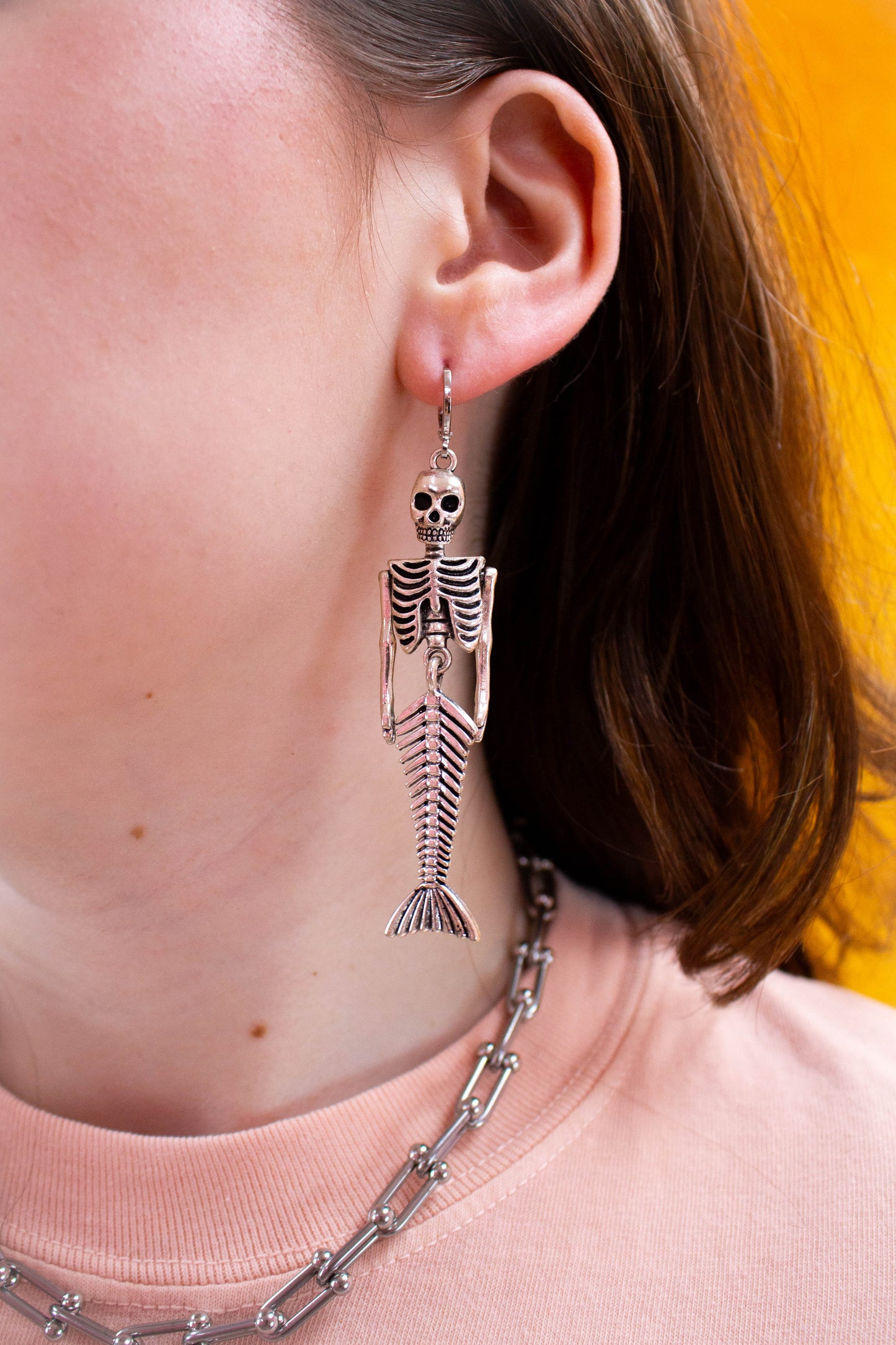 Mermaid Skeleton Earrings