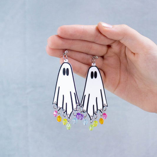 Ghoul Friends-Rainbow Ghost Earrings