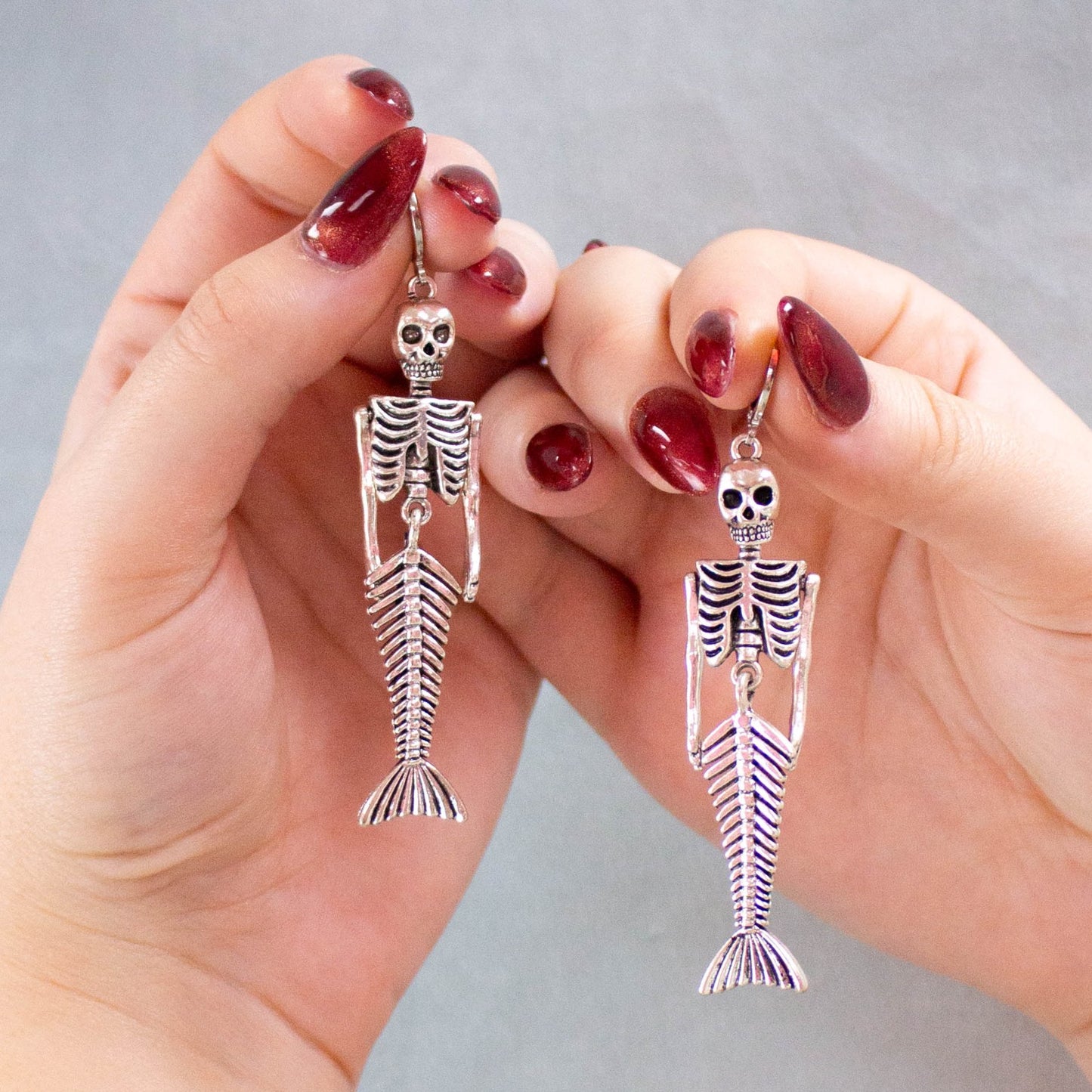 Mermaid Skeleton Earrings