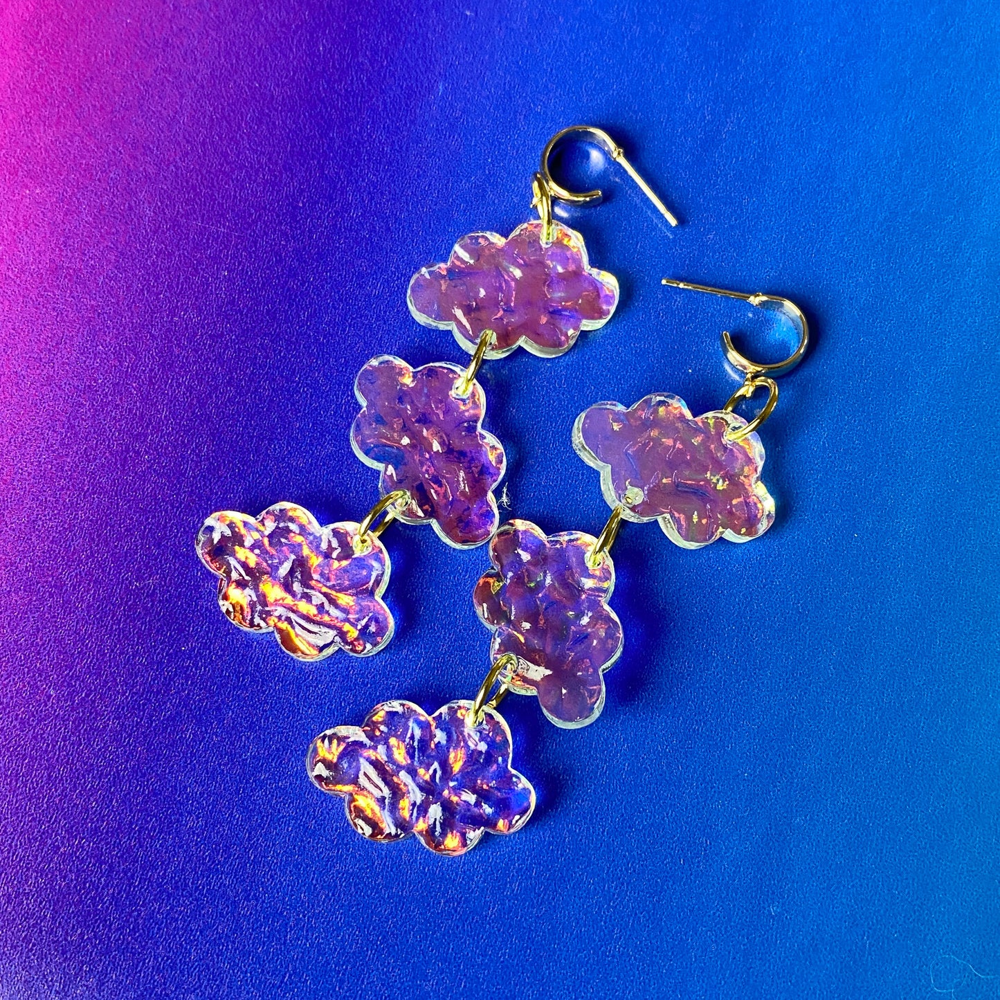 Iridescent Cloud Earrings