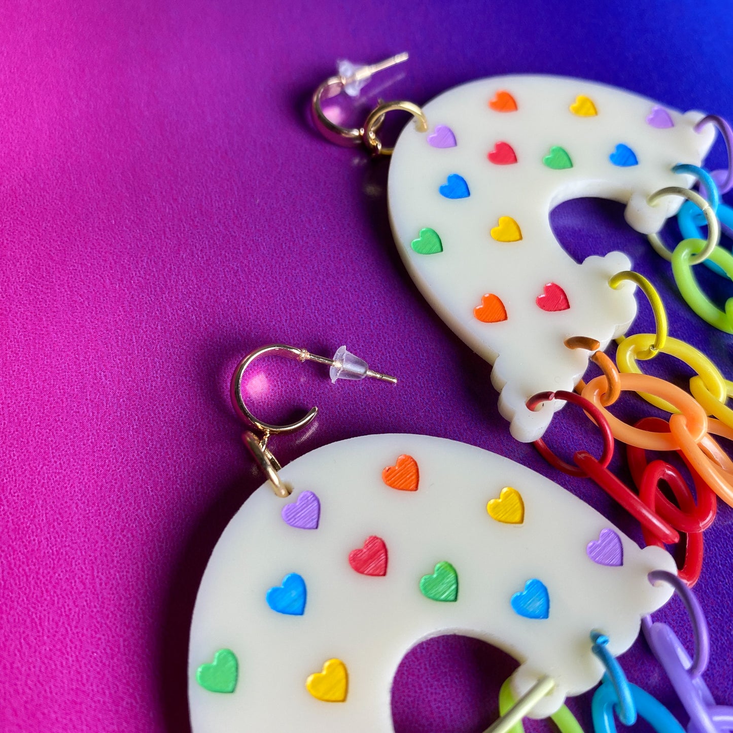 Colorful Rainbow Chain Earrings