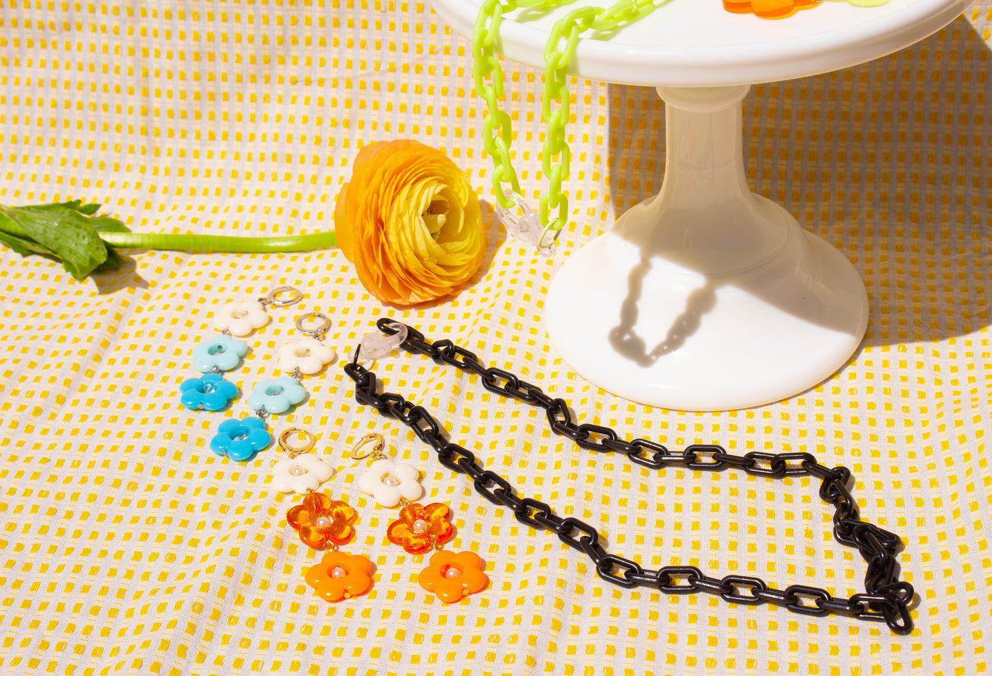 Orange Cream Flower Dangles