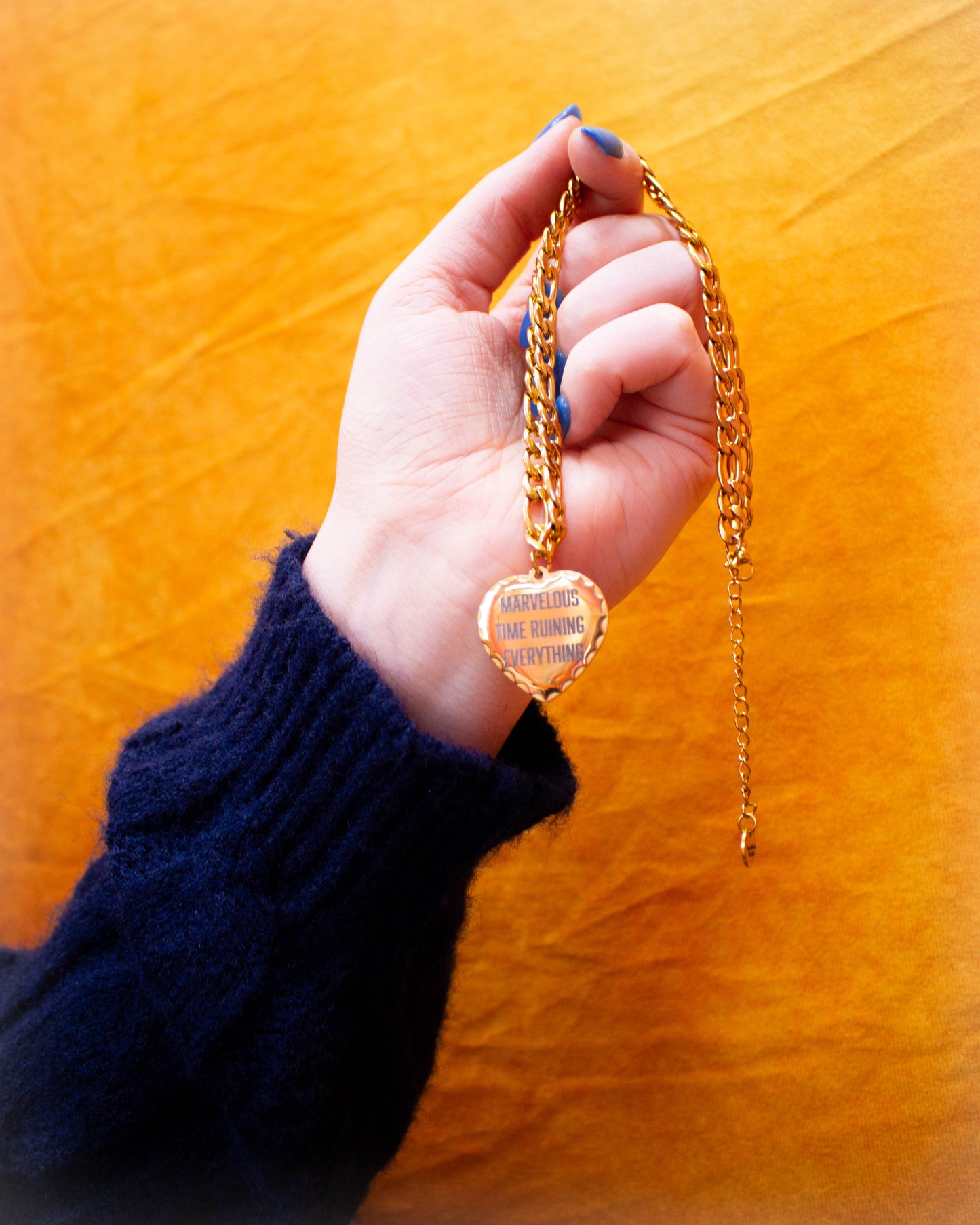 "Marvelous Time Ruining Everything" Engraved Necklace