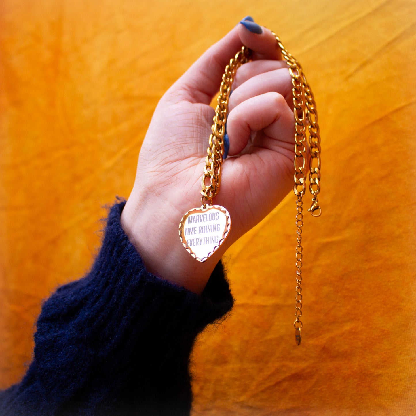 "Marvelous Time Ruining Everything" Engraved Necklace