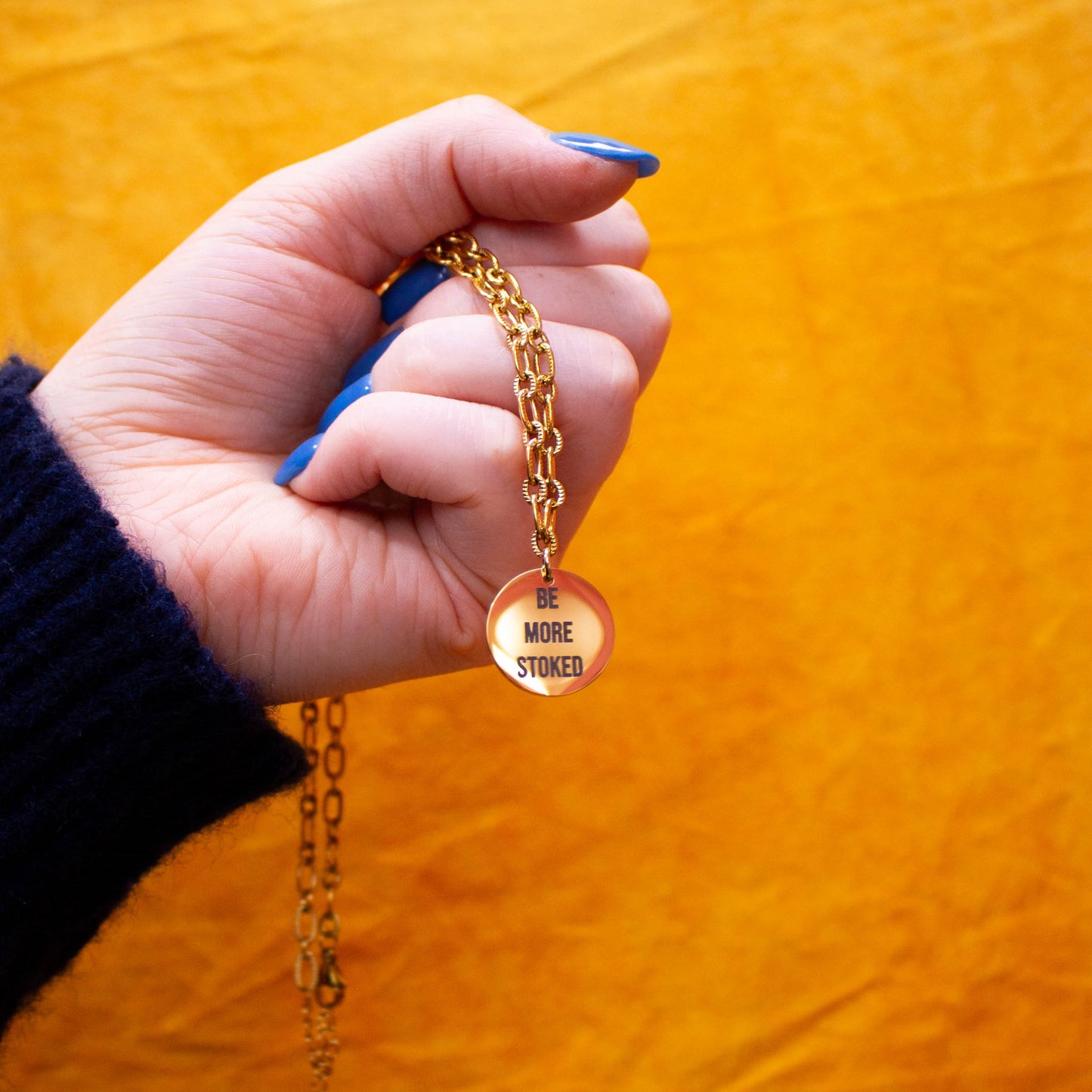 "Be More Stoked" Engraved Necklace