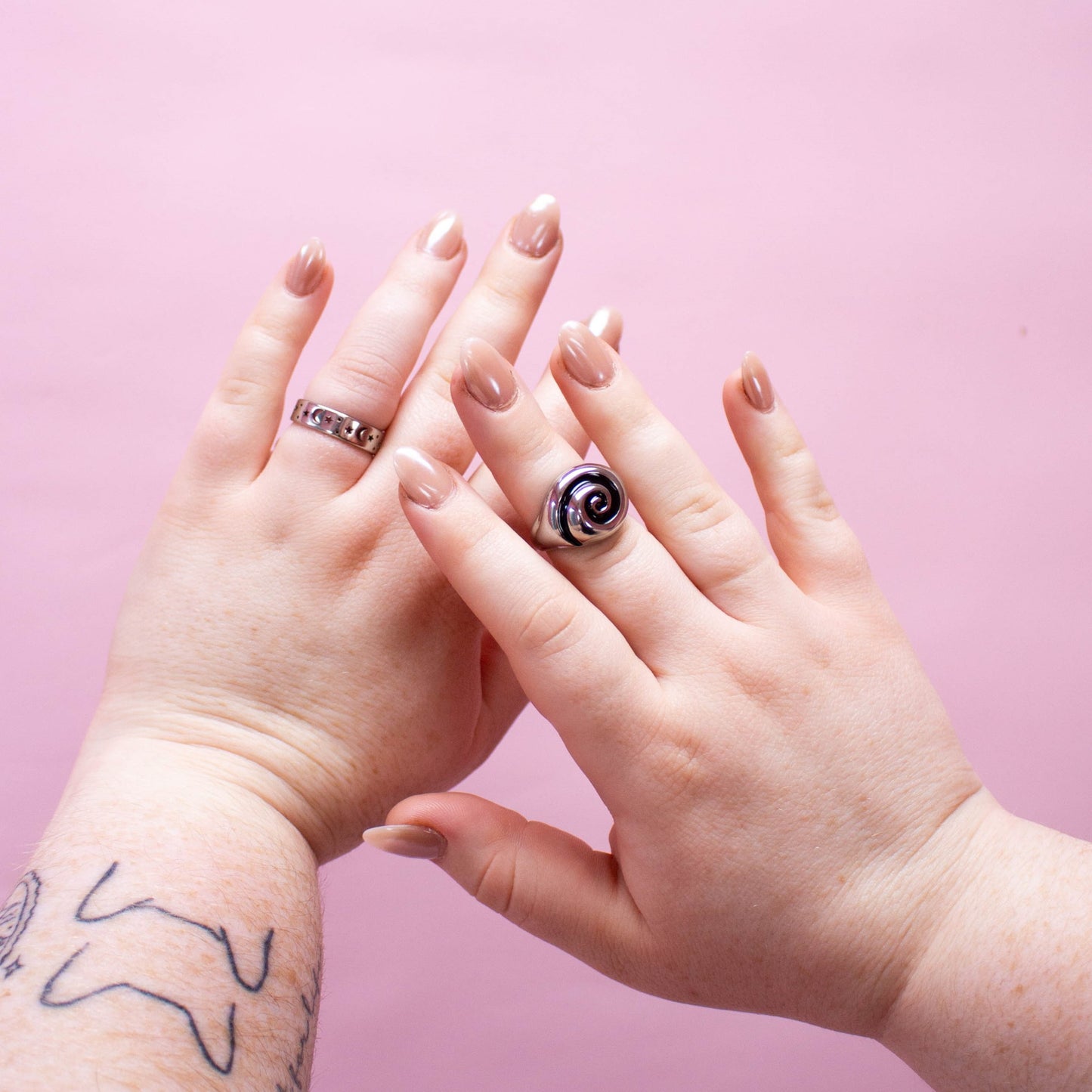 Titanium Celestial Cutout Ring