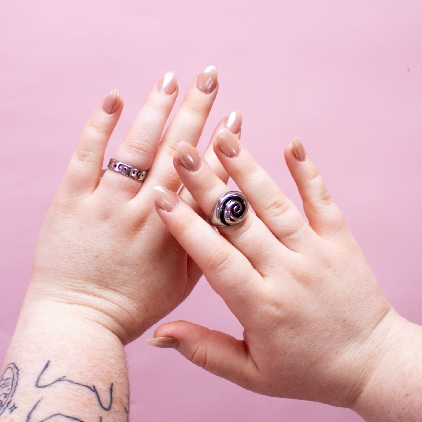 Titanium Chunky Spiral Ring