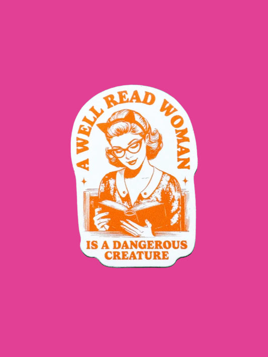 "A Well Read Woman" Sticker