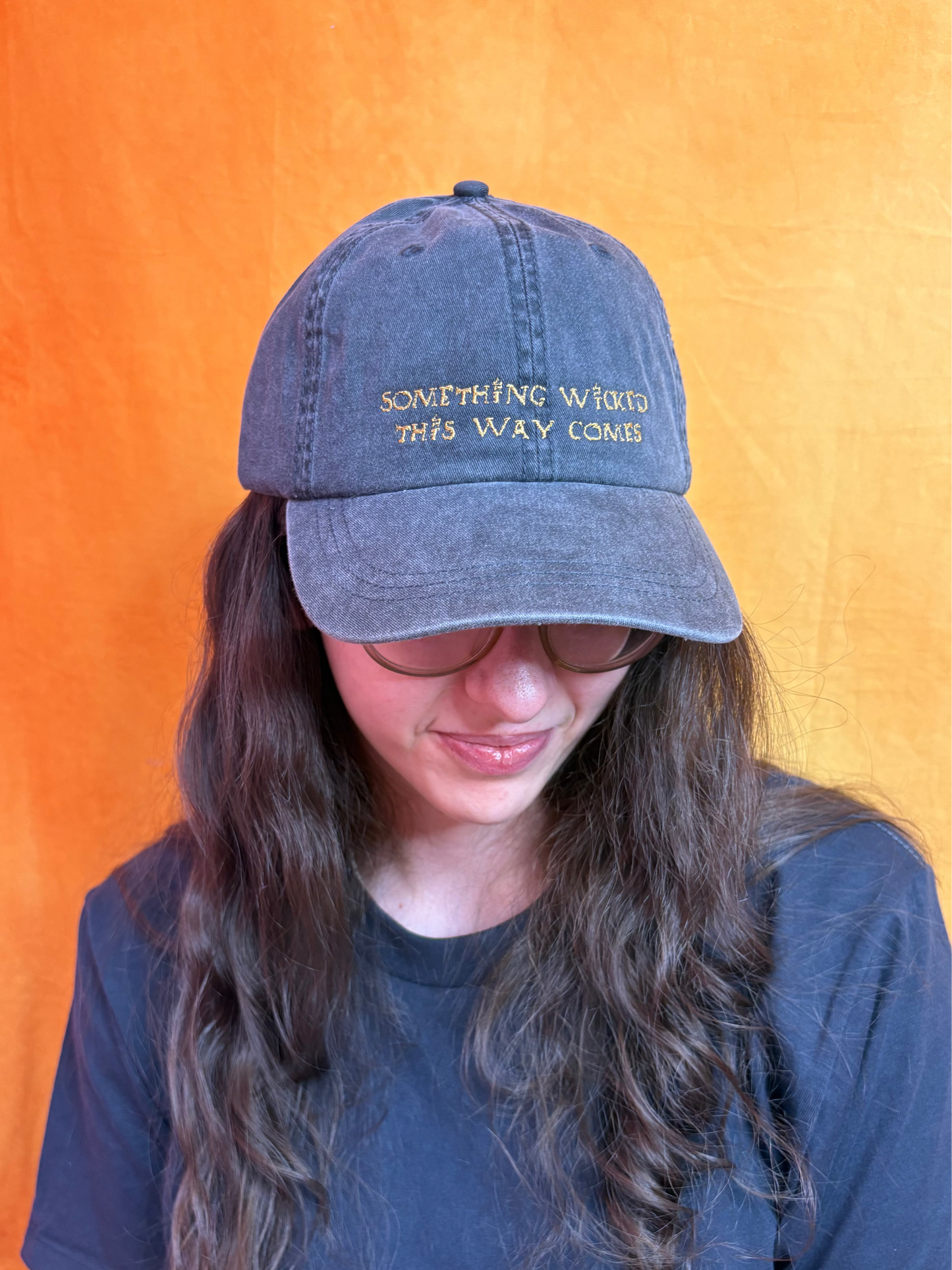 "Something Wicked This Way Comes" Embroidered Hat