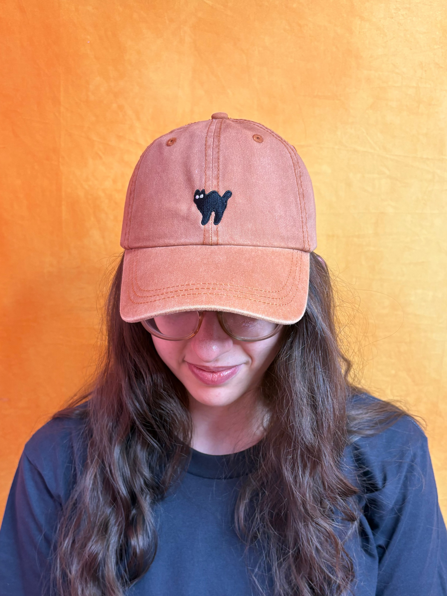 Black Cat Embroidered Hat