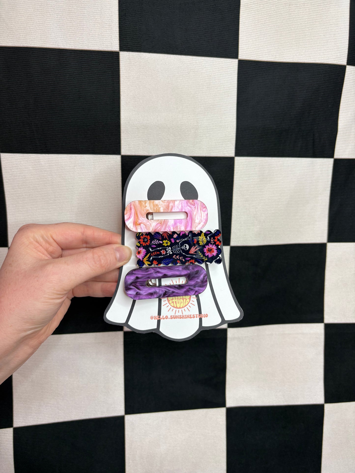 Spooky Acrylic Barrette Pack