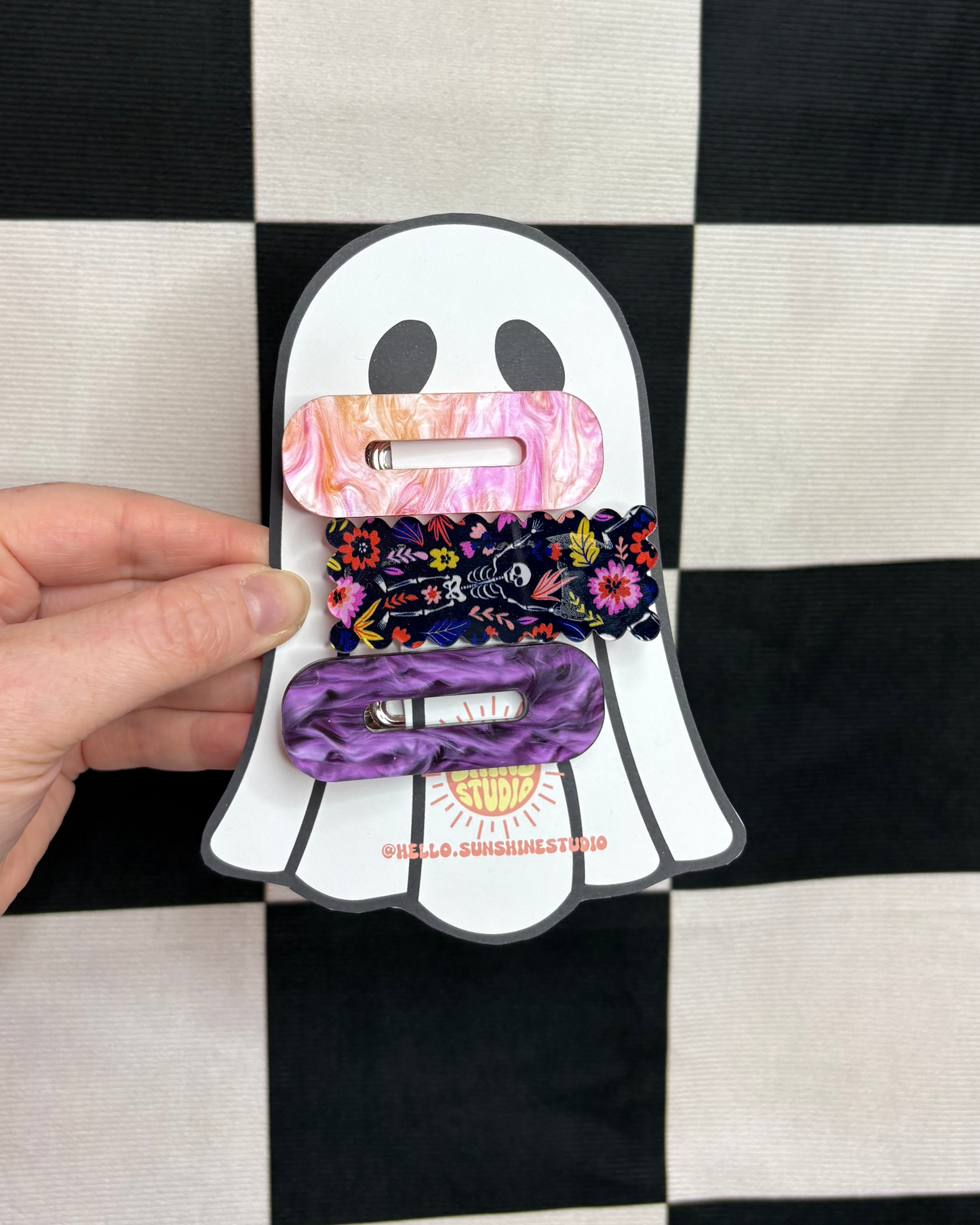 Spooky Acrylic Barrette Pack
