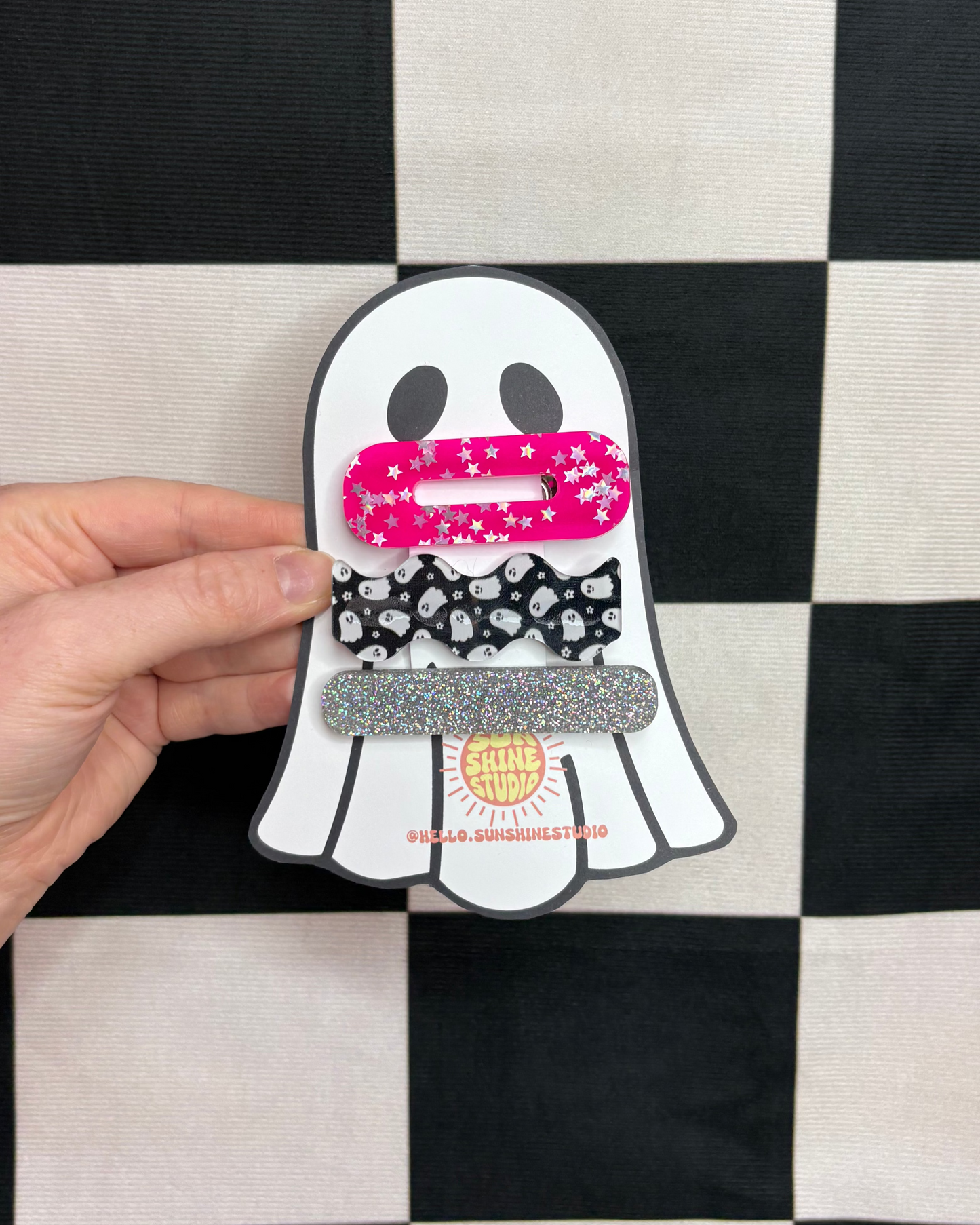 Spooky Acrylic Barrette Pack