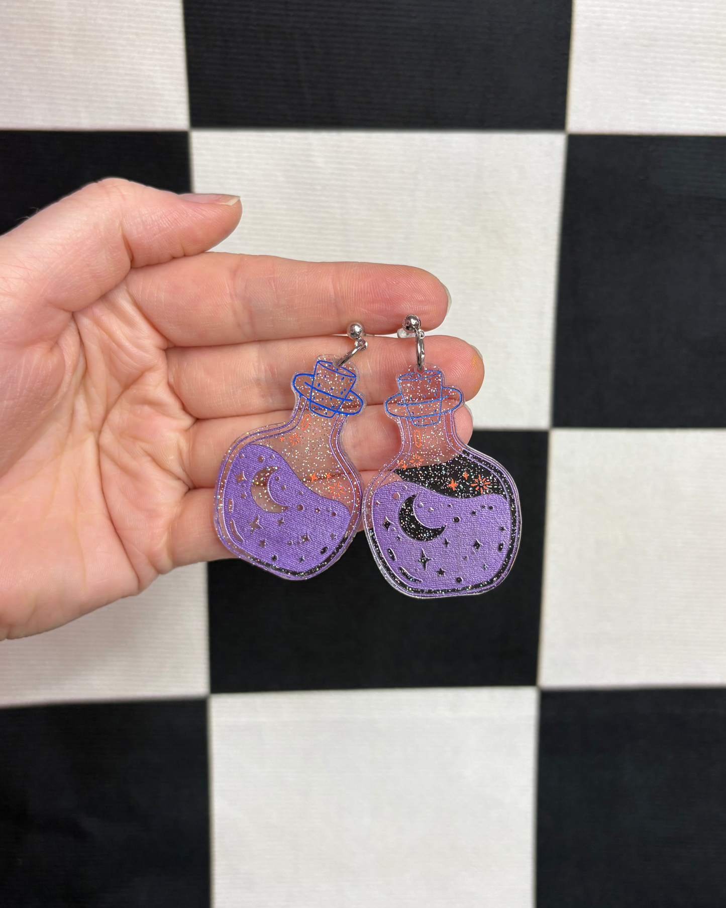 Paige's Man Poison Acrylic Earrings