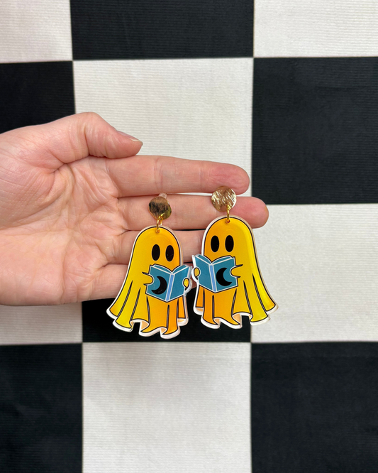 Spooky Smut Ghost Reader Earrings