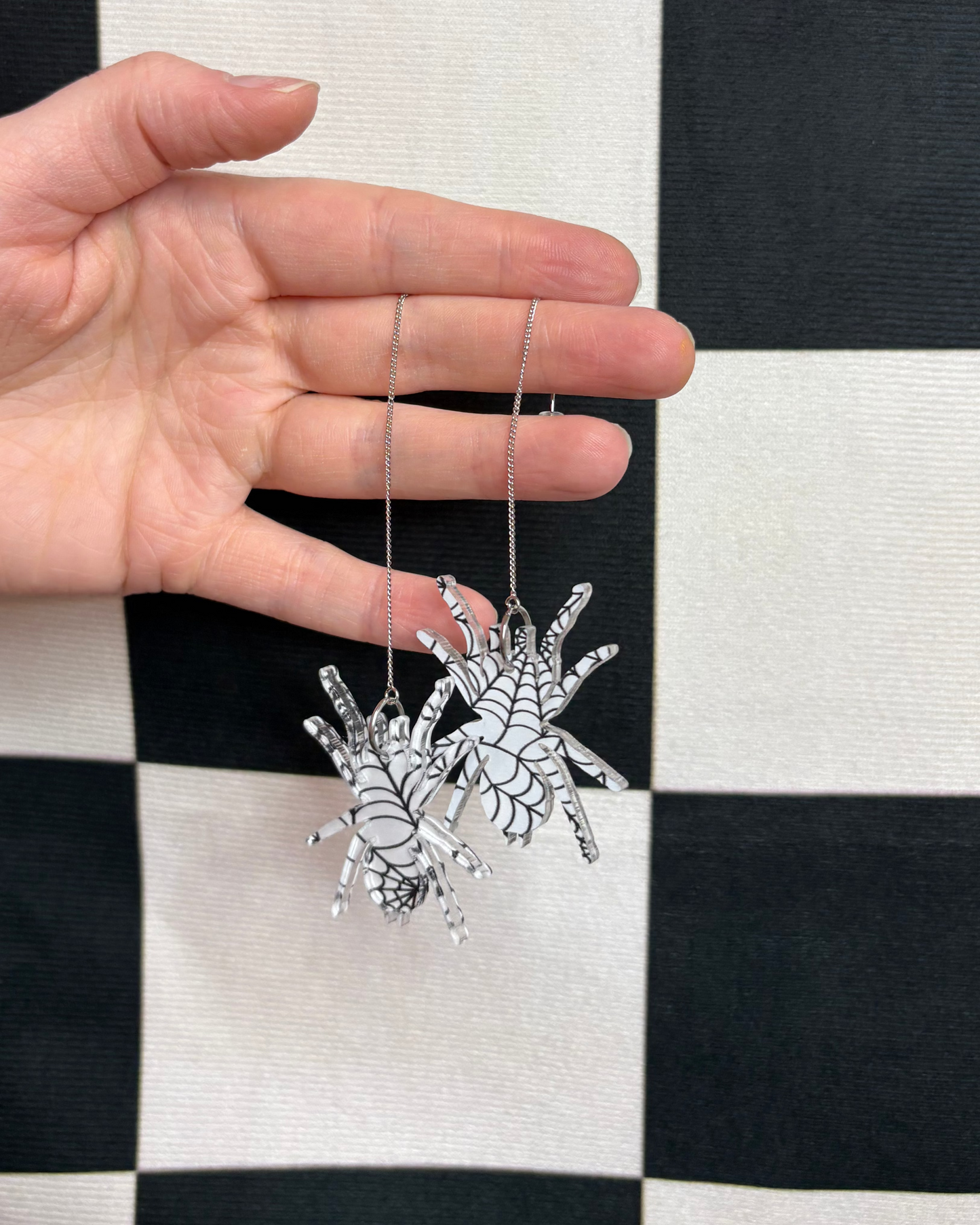 Crawling to You Spider Threader Earrings
