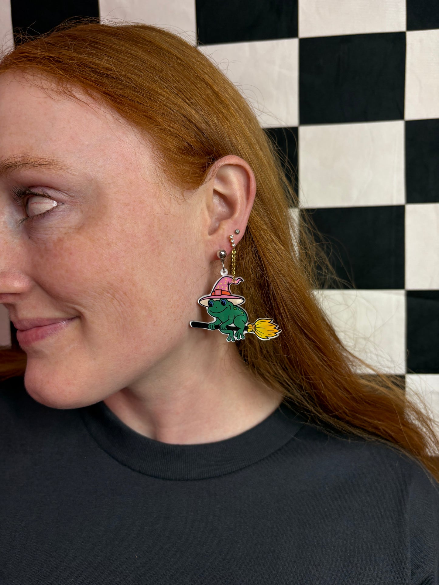 Toadaly up to no Good Acrylic Earrings
