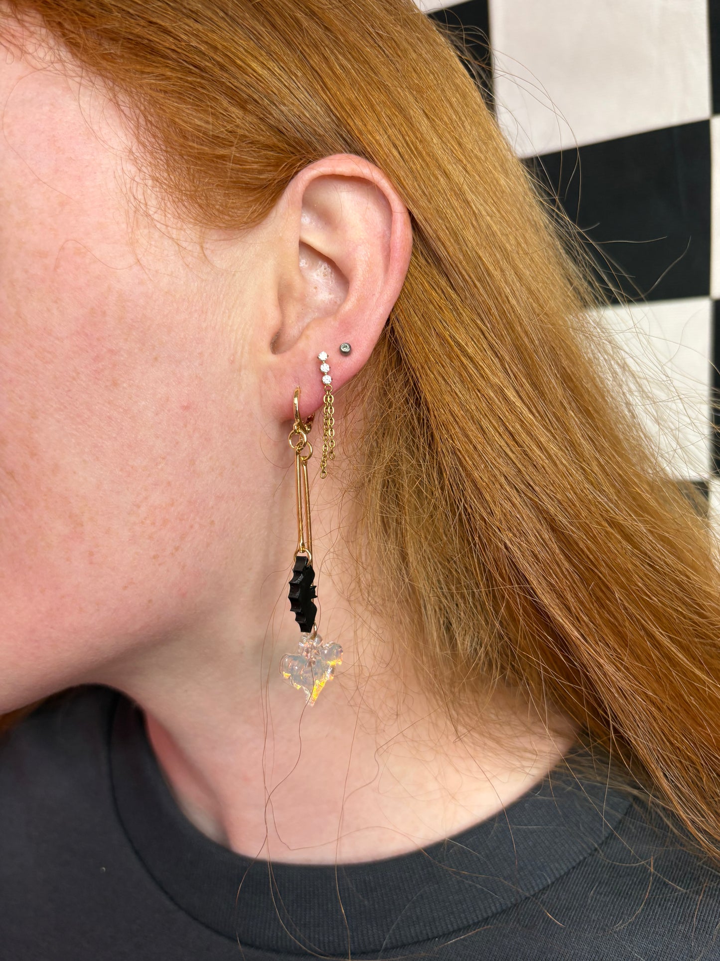Halloween Night Acrylic Mismatch Earrings