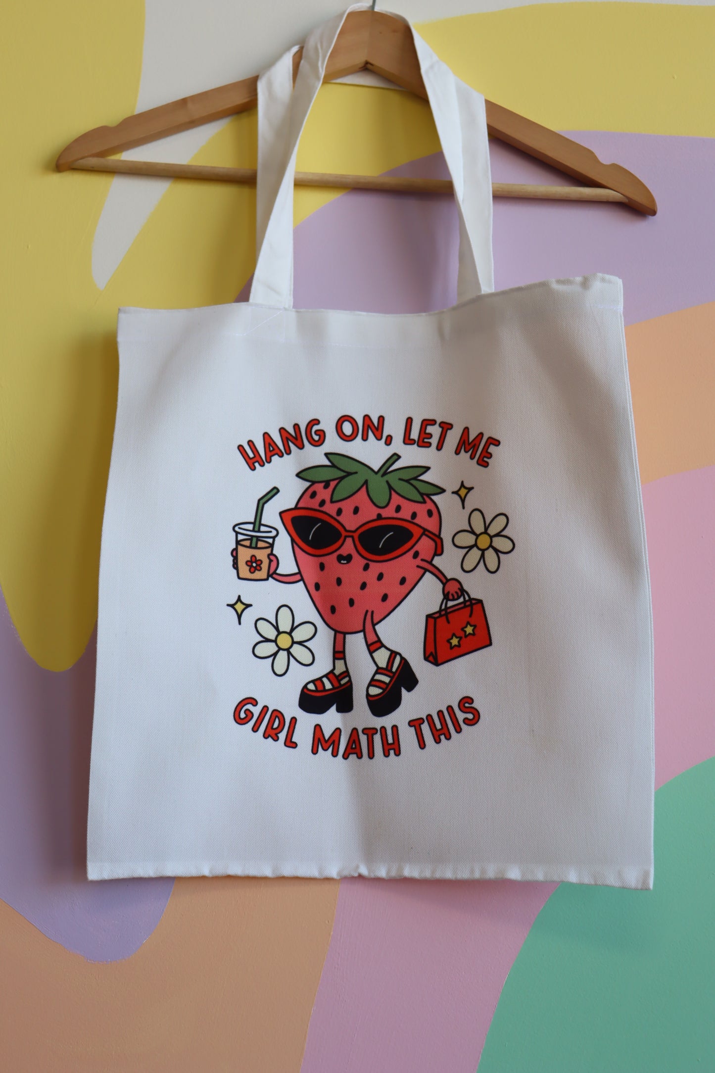Girl Math-Strawberry Tote Bag