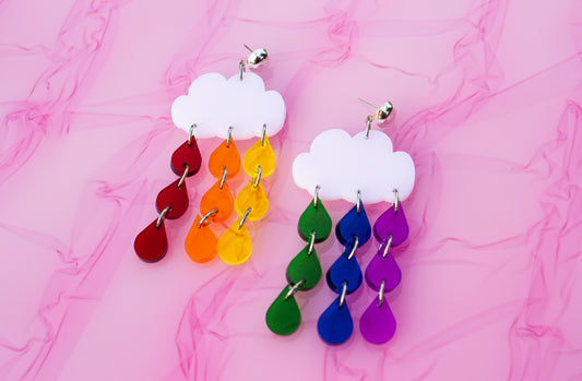 Translucent Pride Rainbow Earrings