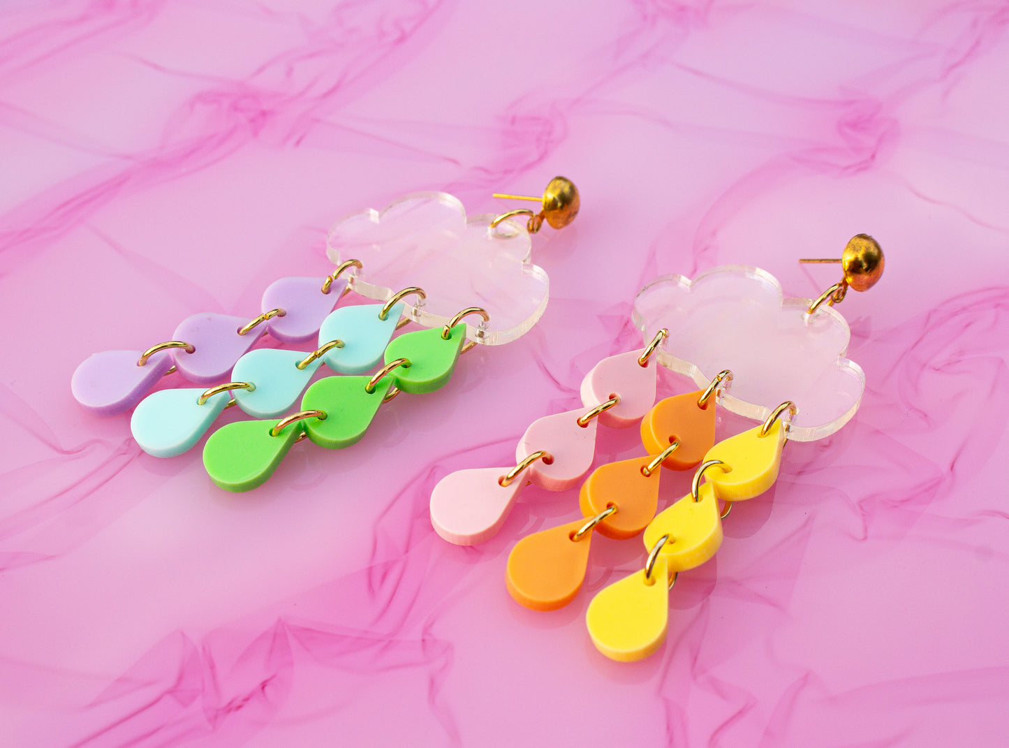 Pastel Rainbow Cloud Pride Earrings