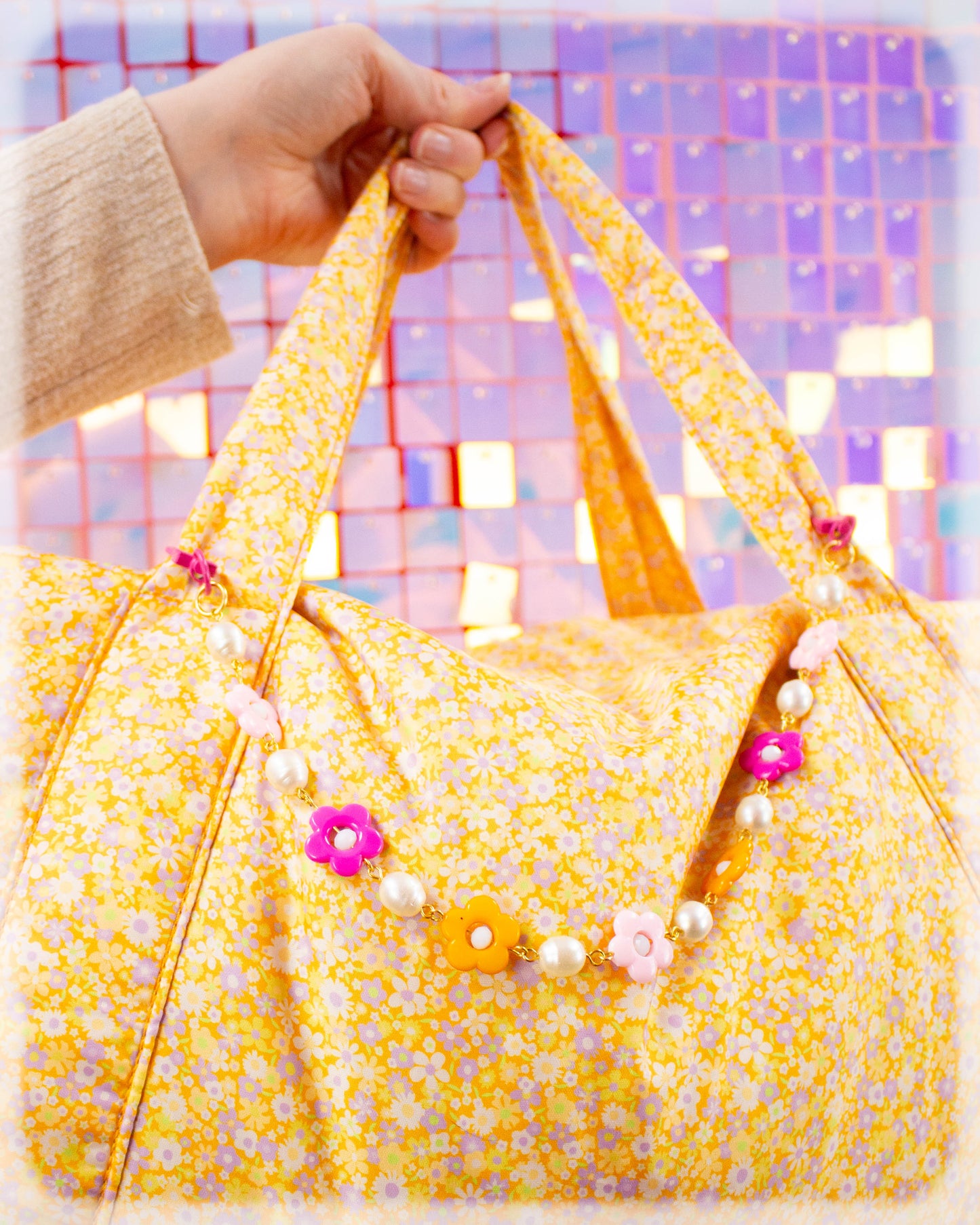 Pearly Petals Bag Chain