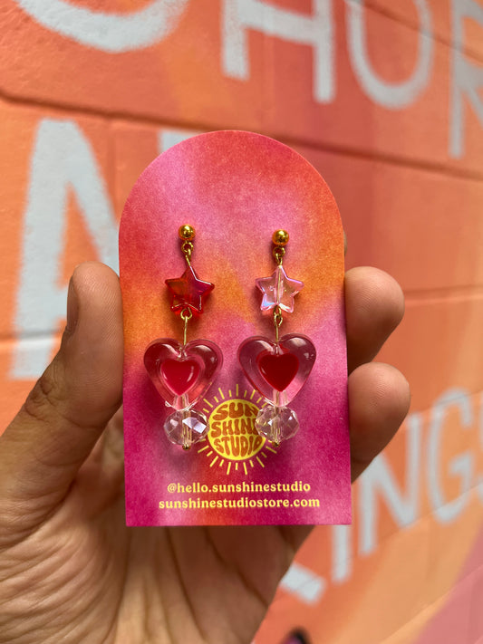 Cosmic Love Beaded Earrings