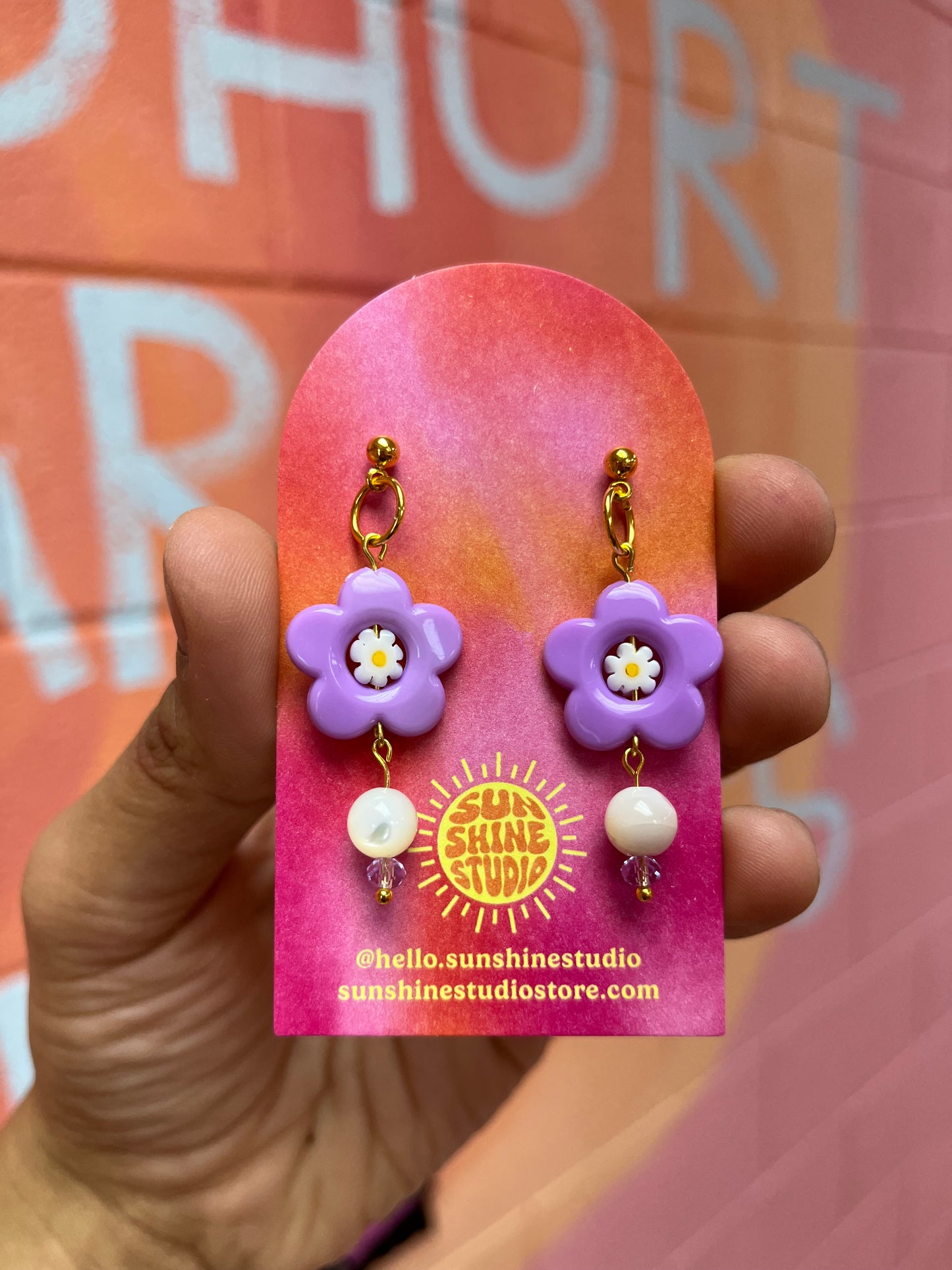 Flower Power Beaded Earrings