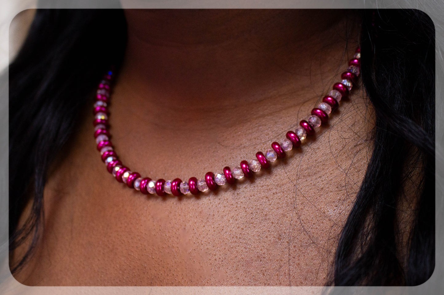 Beautiful Burgundy Beaded Necklace