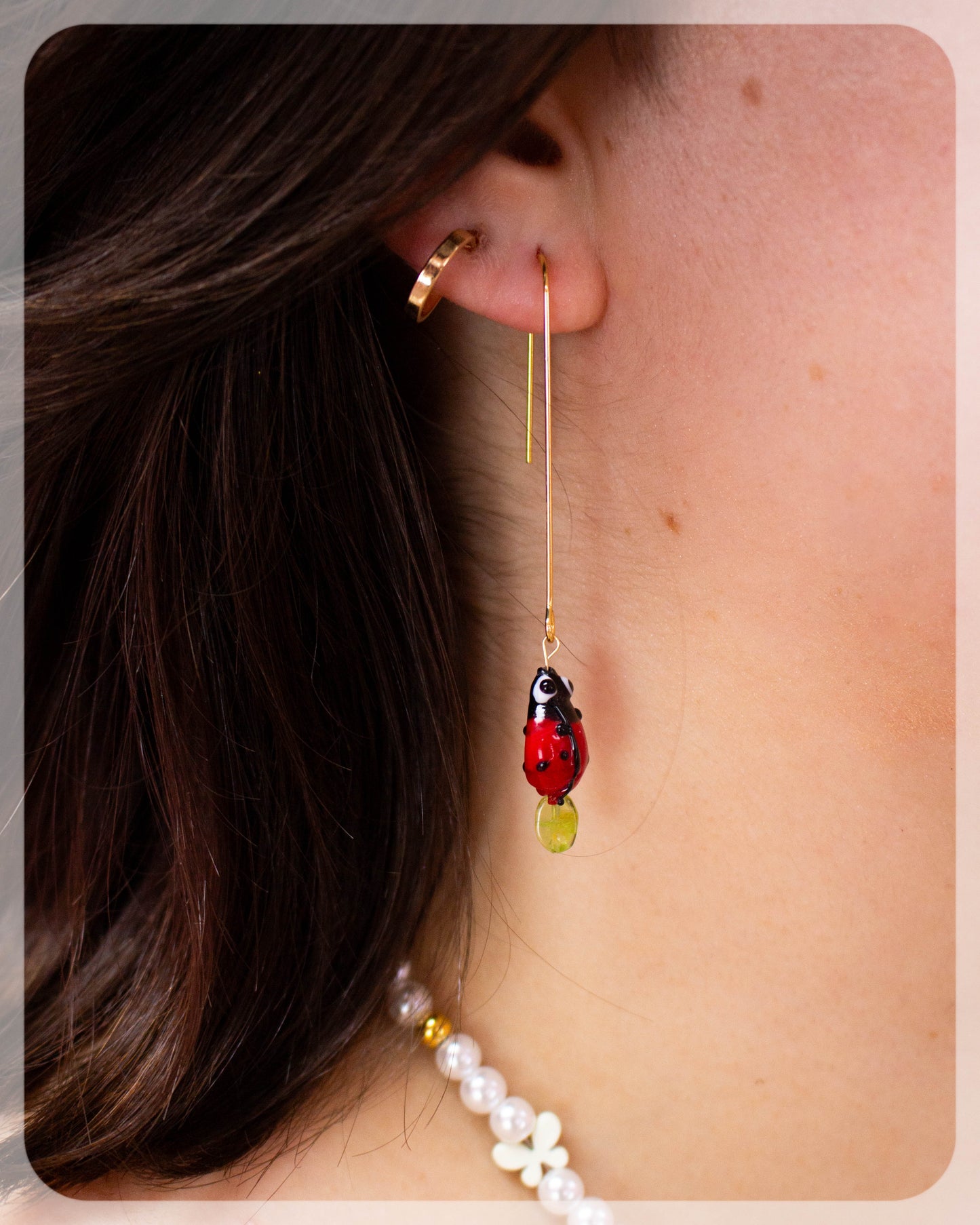Glass Ladybug Earrings