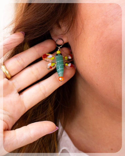 Glass Dragonfly Earrings