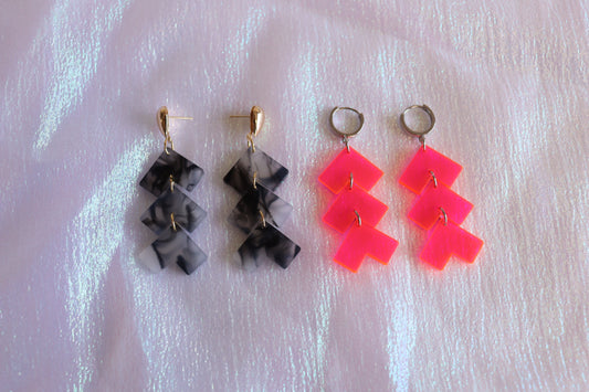 Smokey Geo Earrings