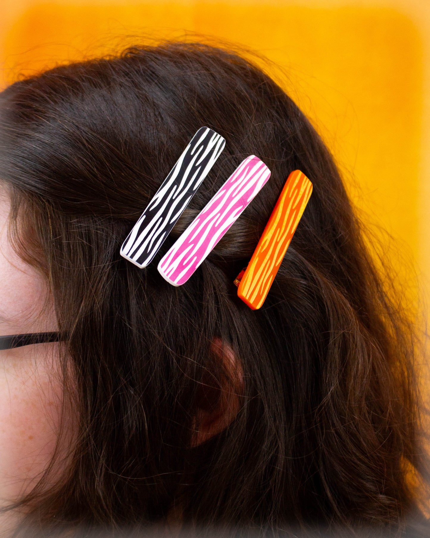 Zebra Stripe Barrettes
