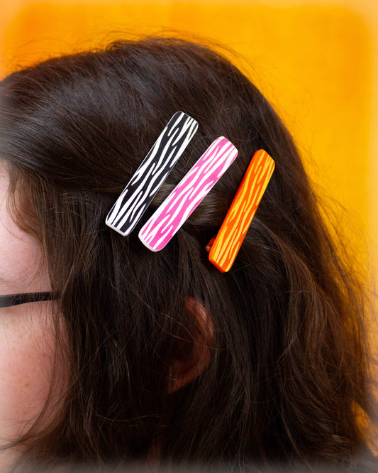 Zebra Stripe Barrettes