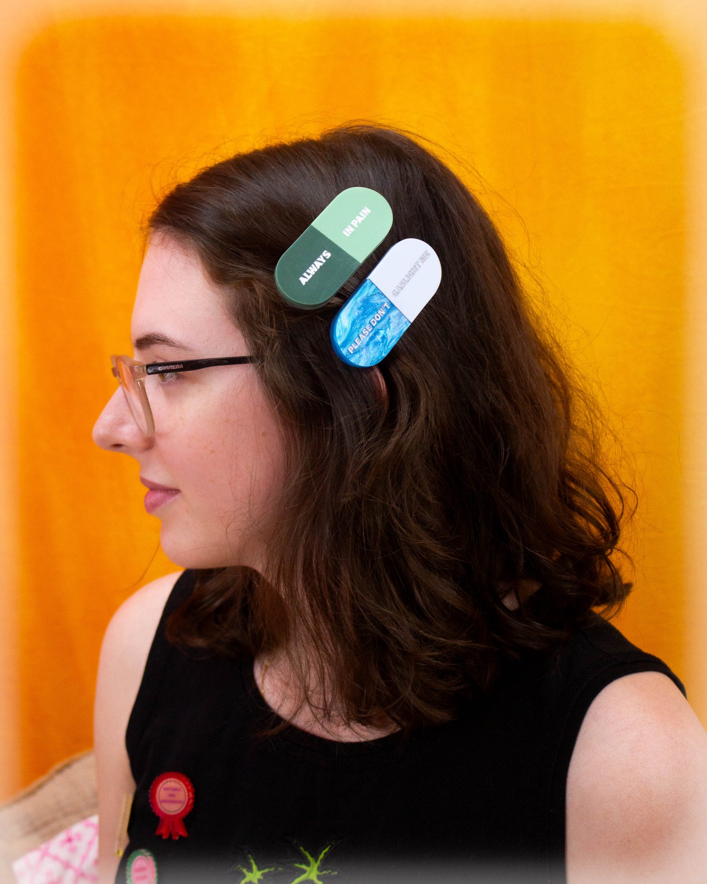 "Please Don't Gaslight Me" Pill Barrette