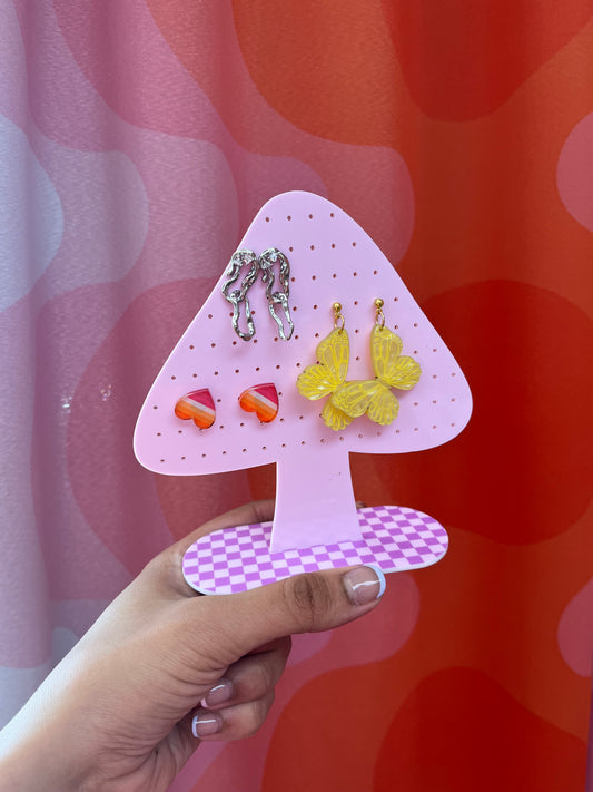 Lilac Mushroom Earring Holder