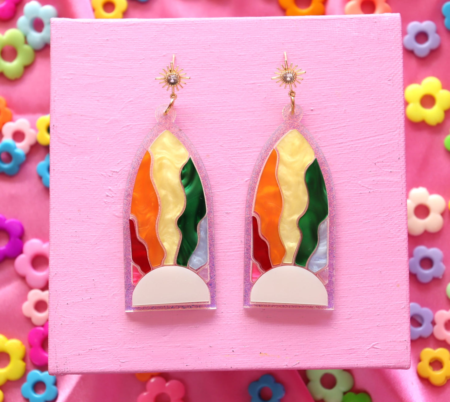 Worthy of Love - Cathedral Window Earrings